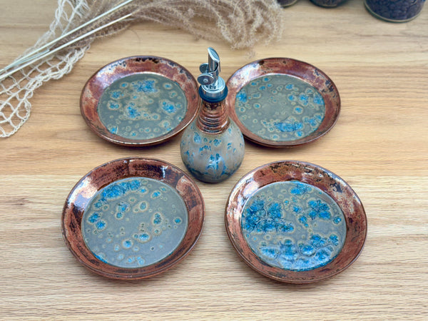 Oil Bottle with 4 Plates set 1