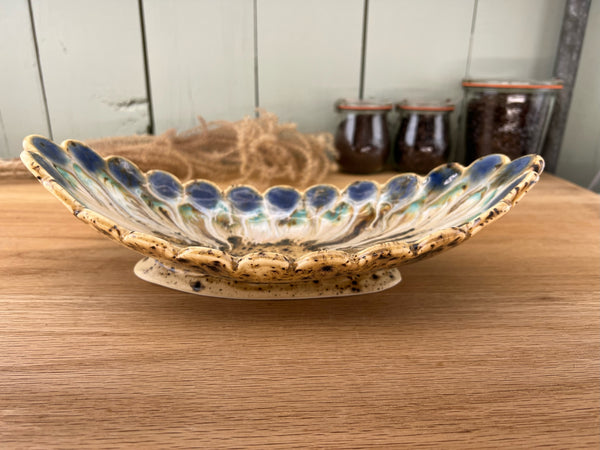 Blue and Cream Platter/Bowl