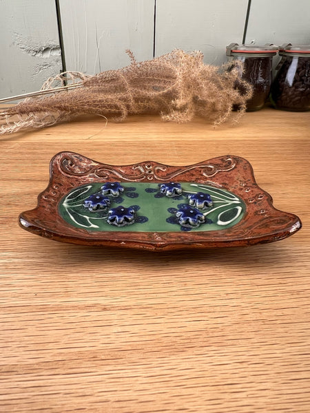 Blue Flower Soap Dish