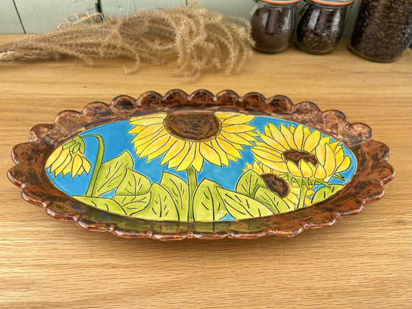 Scalloped Sunflower Platter