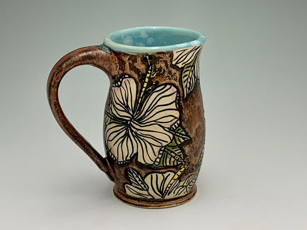 Copper with Pale Flowers Mug
